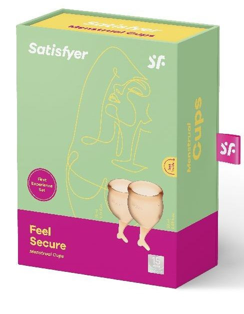 Набор оранжевых менструальных чаш Feel secure Menstrual Cup Набор оранжевых менструальных чаш Feel secure Menstrual Cup