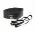 Чёрный ошейник из полиуретана с поводком Collar and Leash, Blush Novelties
