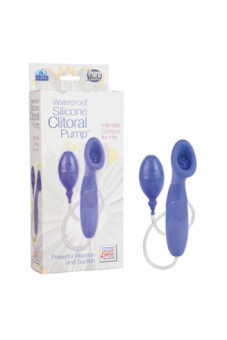 Помпа Waterproof Silicone Clitoral Pumps с вибрацией фиолетовая, California Exotic Novelties