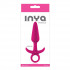 Ярко-розовая анальная пробка с держателем INYA Prince Medium - 13 см., NS Novelties