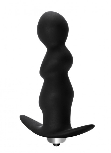 Чёрная анальная пробка с вибрацией Spiral Anal Plug - 12 см., Lola toys Чёрная анальная пробка с вибрацией Spiral Anal Plug - 12 см., Lola toys