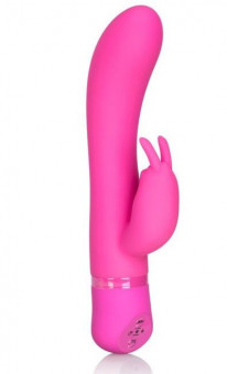 Вибромассажер Spellbound Bunny с загнутым кончиком - 17,8 см., California Exotic Novelties
