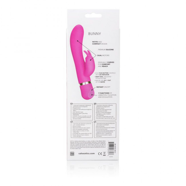 Вибромассажер Spellbound Bunny с загнутым кончиком - 17,8 см., California Exotic Novelties