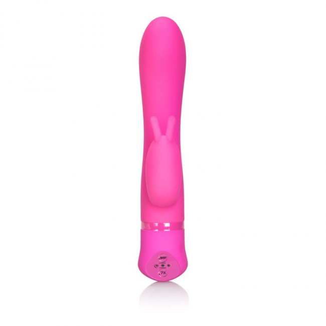Вибромассажер Spellbound Bunny с загнутым кончиком - 17,8 см., California Exotic Novelties