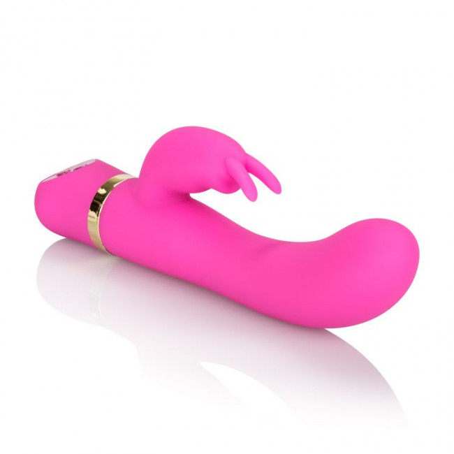 Вибромассажер Spellbound Bunny с загнутым кончиком - 17,8 см., California Exotic Novelties