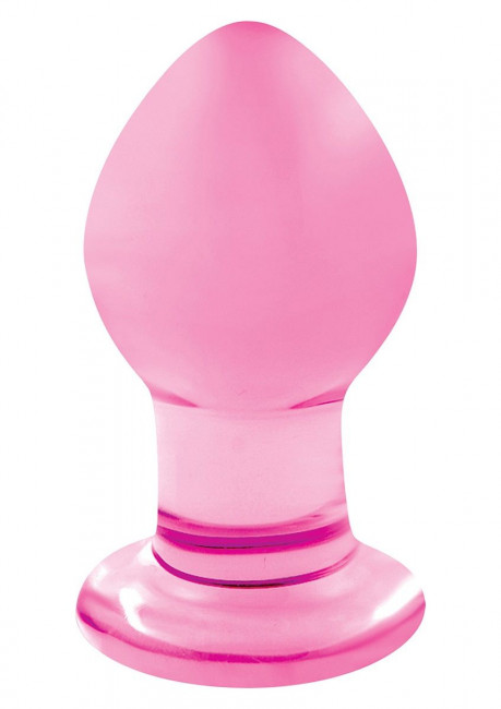 Малая розовая стеклянная анальная пробка Crystal Small - 6,2 см., NS Novelties