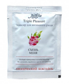 Эликсир для интимного ухода Triple Pleasure "Тропический коктейль" - 3 мл. Эликсир для интимного ухода Triple Pleasure "Тропический коктейль" - 3 мл.