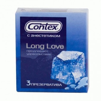 Презервативы с продлевающей смазкой Contex Long Love - 3 шт., Contex