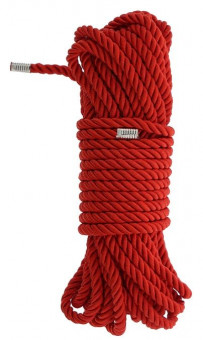 Красная веревка DELUXE BONDAGE ROPE - 10 м., Dream Toys