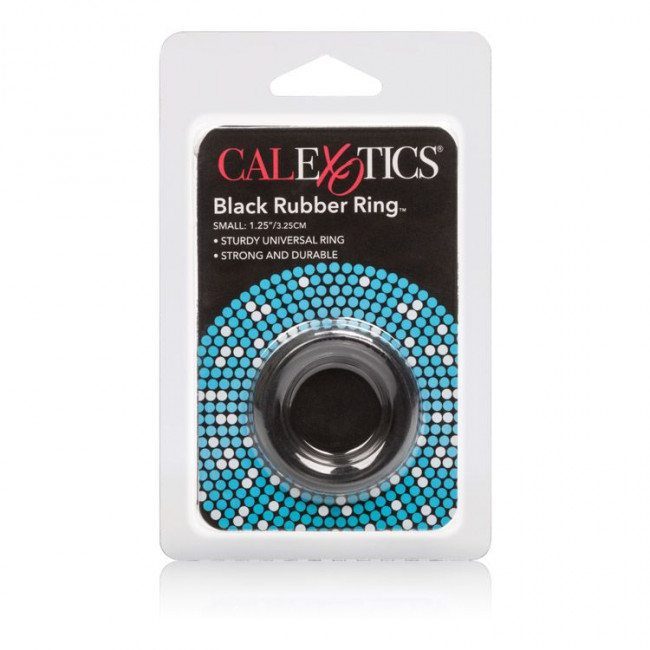 Чёрное эрекционное кольцо Black Rubber Ring, California Exotic Novelties
