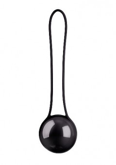Черный вагинальный шарик Pleasure Ball Deluxe, Shots Media BV