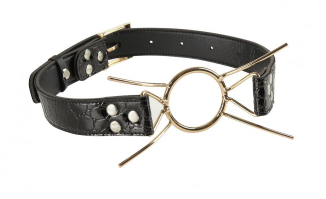 Золотистый расширитель для рта Gold Deluxe Spider Gag, Pipedream