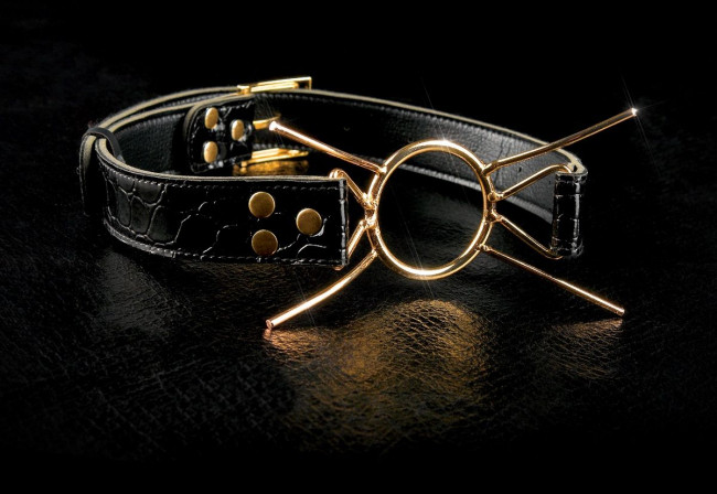 Золотистый расширитель для рта Gold Deluxe Spider Gag, Pipedream