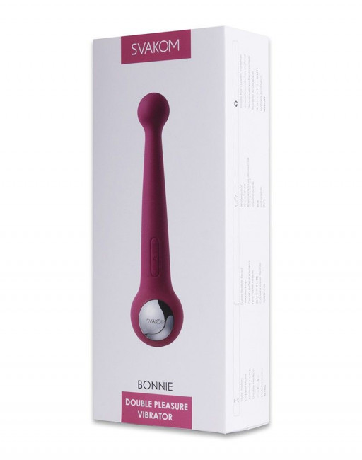 Вибратор Bonnie Plum Red с 2 моторами и гнущейся головкой - 20 см., Svakom Вибратор Bonnie Plum Red с 2 моторами и гнущейся головкой - 20 см., Svakom