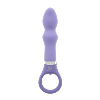 Фиолетовый анальный вибратор GOOD VIBES RING-G RIBBED - 15,5 см., Dream Toys