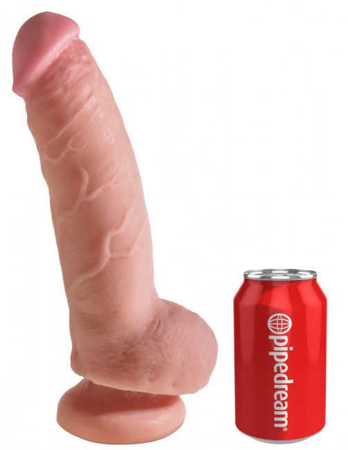 Загнутый фаллоимитатор с мошонкой Dual Density 9" Cock - 22,9 см., Pipedream Загнутый фаллоимитатор с мошонкой Dual Density 9" Cock - 22,9 см., Pipedream