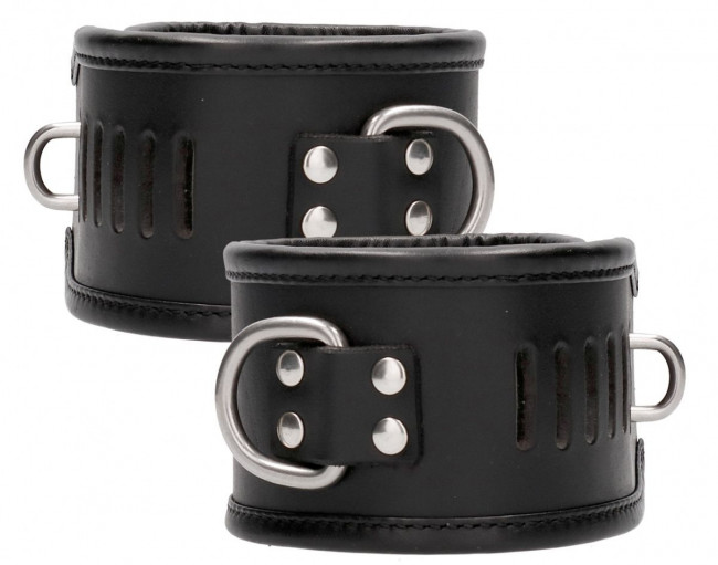 Черные поножи Restraint Ankle Cuff With Padlock Черные поножи Restraint Ankle Cuff With Padlock