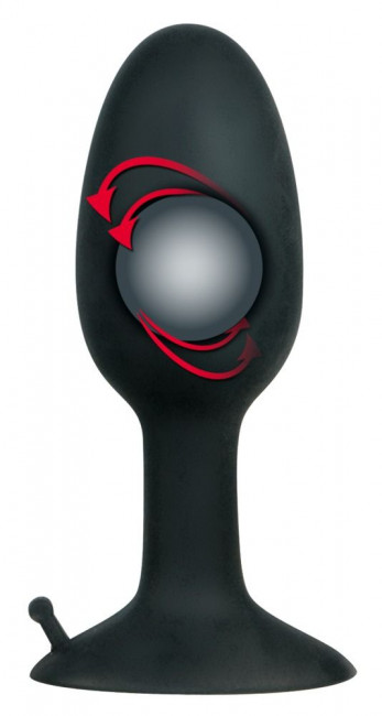 Полая анальная пробка с шариком Small Silicone Plug - 8 см., Orion Полая анальная пробка с шариком Small Silicone Plug - 8 см., Orion