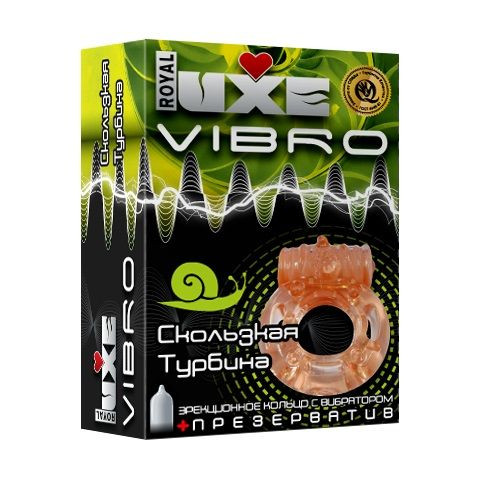 Эрекционное виброкольцо Luxe VIBRO - "Скользкая турбина", Luxe