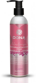 Увлажняющий массажный лосьон DONA Flirty Blushing Berry - 235 мл., System JO