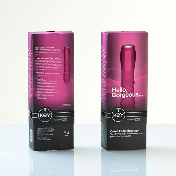 Шикарный розовый вибромассажер Ceres Lace Texture - Raspberry Pink, Jopen