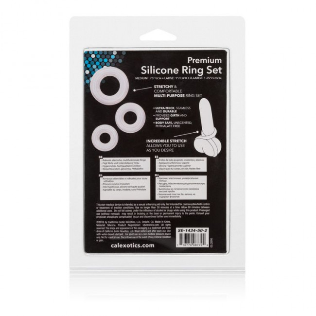 Набор из 3 колец на пенис Premium Silicone Ring Set, California Exotic Novelties
