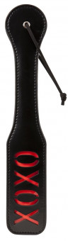 Чёрный пэддл с красной надписью XOXO Paddle - 32 см., Blush Novelties