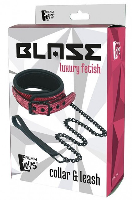 Розово-черный ошейник COLLAR & LEASH с поводком Розово-черный ошейник COLLAR & LEASH с поводком