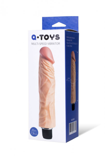 Телесный вибратор-реалистик - 22 см., A-toys Телесный вибратор-реалистик - 22 см., A-toys