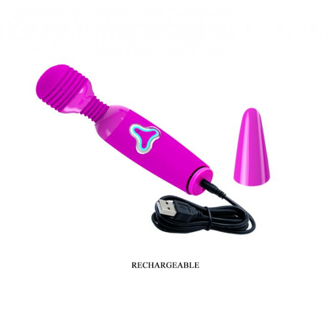 Лиловый вибромассажер Flirtatious Wand - 25 см. Лиловый вибромассажер Flirtatious Wand - 25 см.