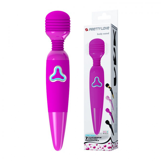Лиловый вибромассажер Flirtatious Wand - 25 см. Лиловый вибромассажер Flirtatious Wand - 25 см.