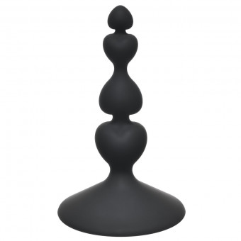Чёрная анальная пробка Sweetheart Plug Black - 10 см., Lola toys