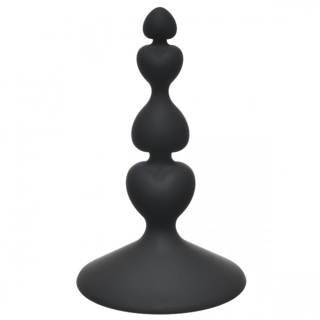 Чёрная анальная пробка Sweetheart Plug Black - 10 см., Lola toys