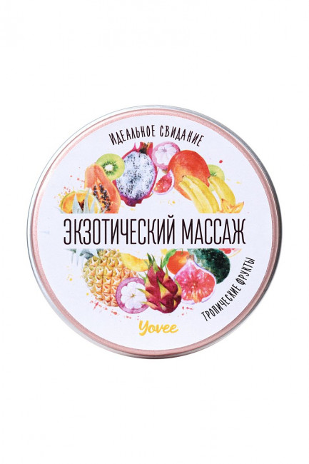 Массажная свеча «Экзотический массаж» с ароматом тропических фруктов - 30 мл., ToyFa