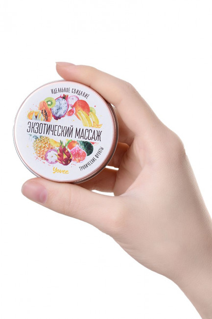 Массажная свеча «Экзотический массаж» с ароматом тропических фруктов - 30 мл., ToyFa