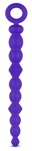 Синяя силиконовая анальная цепочка SILICONE BEADS INDIGO - 24,6 см. Синяя силиконовая анальная цепочка SILICONE BEADS INDIGO - 24,6 см.