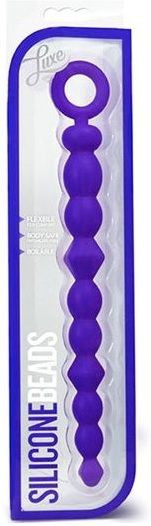 Синяя силиконовая анальная цепочка SILICONE BEADS INDIGO - 24,6 см. Синяя силиконовая анальная цепочка SILICONE BEADS INDIGO - 24,6 см.