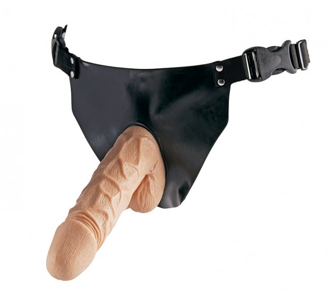 Телесный страпон SUPERWOMAN STRAP-ON - 18 см., Toy Joy Телесный страпон SUPERWOMAN STRAP-ON - 18 см., Toy Joy