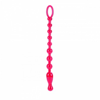 Красная анальная цепочка Colt Max Beads - 28 см., California Exotic Novelties