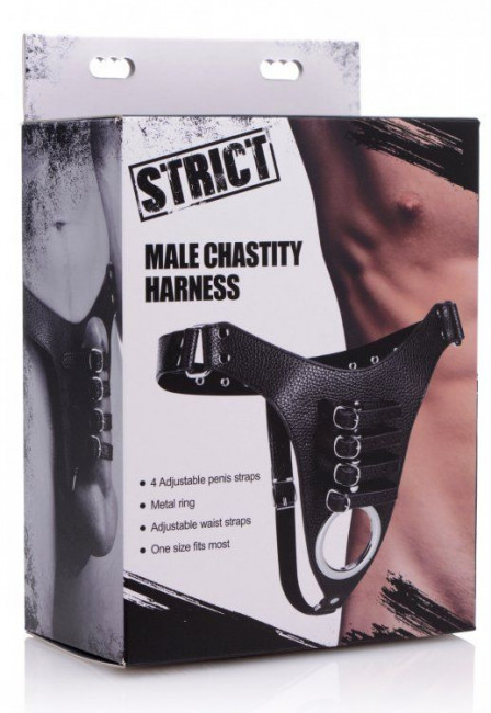 Мужской пояс верности с ремешками Male Chastity Harness