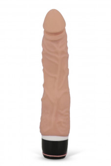 Телесный вибратор-реалистик Classic Slim Vibrator Nude - 17 см., Seven Creations