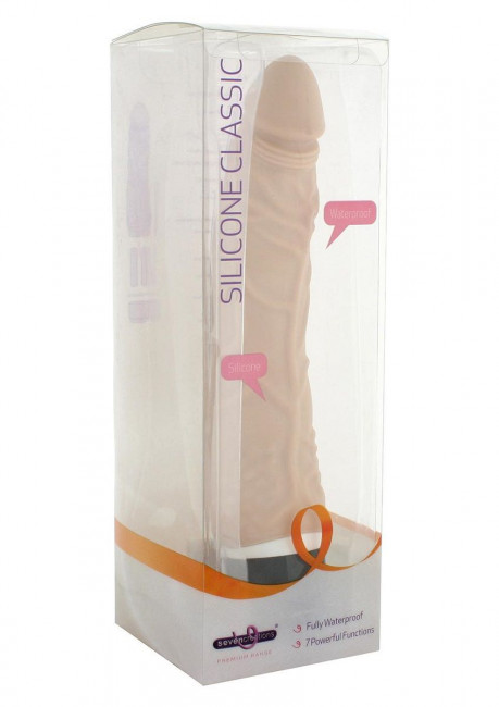 Телесный вибратор-реалистик Classic Slim Vibrator Nude - 17 см., Seven Creations Телесный вибратор-реалистик Classic Slim Vibrator Nude - 17 см., Seven Creations