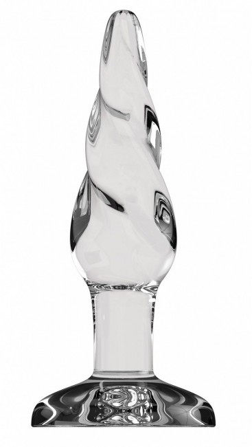 Прозрачная витая анальная пробка Bottom Line 5" Model 5 Glass - 13 см., Shots Media BV Прозрачная витая анальная пробка Bottom Line 5" Model 5 Glass - 13 см., Shots Media BV