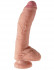 Телесный загнутый фаллоимитатор Dual Density 10" Cock - 25,4 см., Pipedream