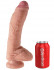 Телесный загнутый фаллоимитатор Dual Density 10" Cock - 25,4 см., Pipedream