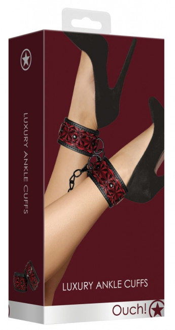 Красно-черные поножи Luxury Ankle Cuffs Красно-черные поножи Luxury Ankle Cuffs