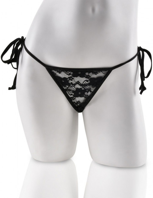Кружевные трусики с вибропулей и пультом ДУ в виде кольца Date Night Remote Control Panties, Pipedream