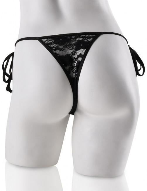 Кружевные трусики с вибропулей и пультом ДУ в виде кольца Date Night Remote Control Panties, Pipedream
