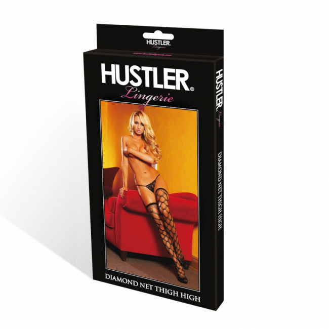 Притягательные чулки с ромбовидным рисунком, Hustler Lingerie Притягательные чулки с ромбовидным рисунком, Hustler Lingerie