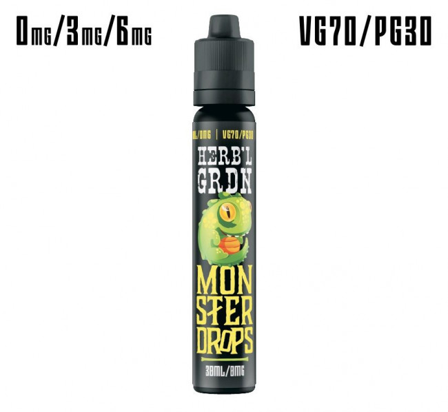 Жидкость для электронных сигарет HERB`L GRDN с никотином 0 мг/мл. - 30 мл., Monster Drops Жидкость для электронных сигарет HERB`L GRDN с никотином 0 мг/мл. - 30 мл., Monster Drops